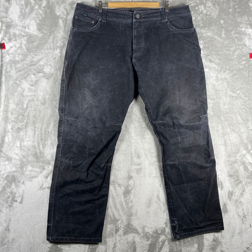 Kuhl Rydr Pants Men 42x32 Black Articulated Knee Vintage Patina Dye 5016